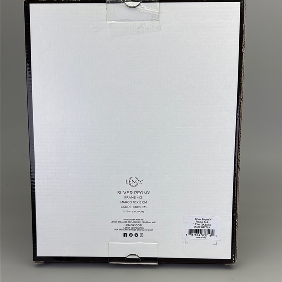 Lenox Silver Peony Photo Frame - Picture 9 of 10